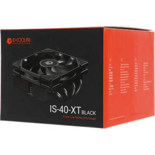 Кулер ID-Cooling IS-40-XT Soc-AM5/AM4/1200/1700/1851 черный 4-pin 14-35.2dB Al+Cu 100W 290gr Ret (IS-40-XT BLACK) [IS-40-XT BLACK]