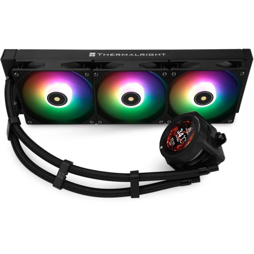 Система водяного охлаждения Thermalright Core Vision 360 ARGB Soc-AM5/AM4/1200/1700/1851 черный 4-pin 27.7dB Al LCD Ret (C-VISION-360-BL-ARGB)