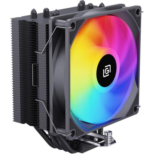 Кулер Oklick OG-CPC180FRGB-PWM1 RGB Soc-AM5/AM4/1151/1200/2066/2011/1700 черный 4-pin 20dB Al+Cu 180W 820gr Ret [OG-CPC180FRGB-PWM1]