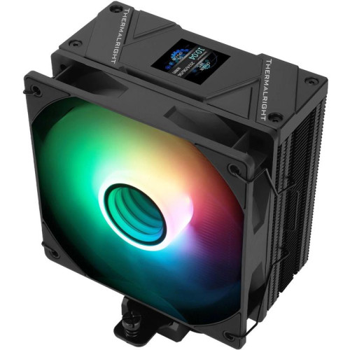 Устройство охлаждения(кулер) Thermalright Assassin Spirit 120 Vision ARGB Soc-AM5/AM4/1200/1700/1851 черный 4-pin 25.6dB Al+Cu LCD Ret (AS120-VISION-BL-ARGB)