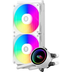 Система водяного охлаждения PcCooler DA240 WH ARGB Soc-AM5/AM4/1200/1700/1851 белый 4-pin Al+Cu 270W Ret (DA240-WHAWXX-GL) [DA240-WHAWXX-GL]