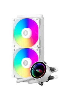 Система водяного охлаждения PcCooler DA240 WH ARGB Soc-AM5/AM4/1200/1700/1851 белый 4-pin Al+Cu 270W Ret (DA240-WHAWXX-GL) [DA240-WHAWXX-GL]