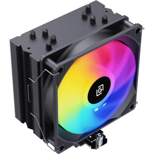 Кулер Oklick OG-CPC180FRGB-PWM1 RGB Soc-AM5/AM4/1151/1200/2066/2011/1700 черный 4-pin 20dB Al+Cu 180W 820gr Ret [OG-CPC180FRGB-PWM1]
