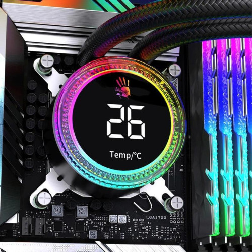 Система водяного охлаждения Bloody BD-LC360ARGB2 ARGB Soc-AM5/AM4/1200/1700/1851 черный 4-pin 22-35dB Al+Cu LCD 300W 1450gr Ret (BD-LC360ARGB2-BK)