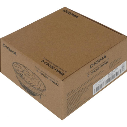 Кулер Digma D-CPC95-PWM2 120x120x25mm Soc-AM4/1151/1200 черный 4-pin 18-29dB Al 95W 185gr Ret [D-CPC95-PWM2]