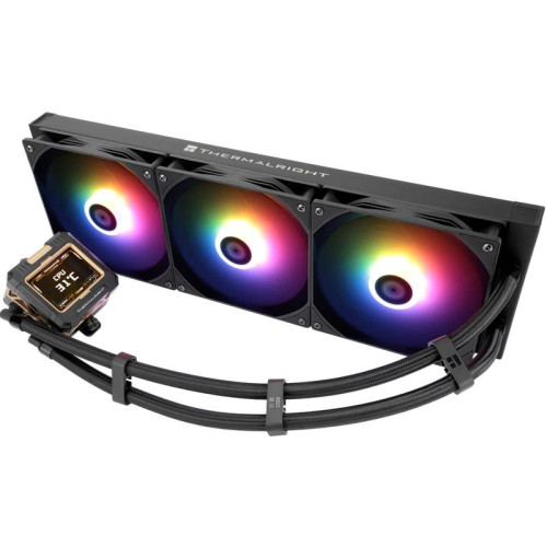 Система водяного охлаждения Thermalright Frozen Warframe 420 ARGB Soc-AM5/AM4/1200/1700/1851 черный 4-pin 29.8dB Al LCD Ret (F-WFRAME-420-BL-ARGB)
