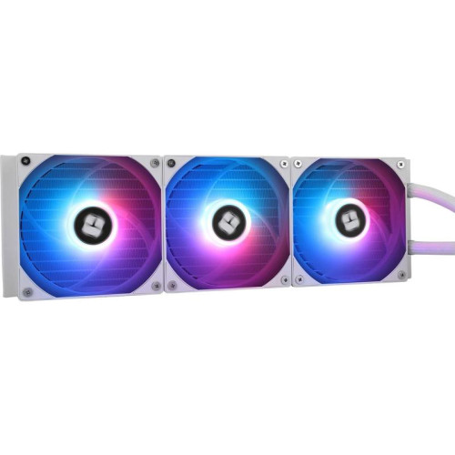 Водяное охлаждение для процессора/ Thermalright Aqua Elite 360 White Argb V3 (360mm, White, ARGB/ Fans: 3x120mm, 66.17CFM, 25.6dBA, 1500RPM/ Pump height 53mm, 23dBA, 3300RPM, Rad thickness 27mm/ S: 1200, 1700, 1851, 2011, 2066, 115X, AM5, AM4) Водяное охлаждение для процессора/ Thermalright Aqua Elite 360 White Argb V3 (360mm, White, ARGB/ Fans: 3x120mm, 66.17CFM, 25.6dBA, 1500RPM/ Pump height 53mm, 23dBA, 3300RPM, Rad thickness 27mm/ S: 1200, 1700, 1851, 2011, 2066, 115X, AM5, AM4)