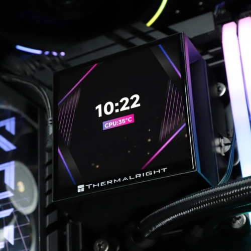 Система водяного охлаждения Thermalright Hyper Vision 360 ARGB Soc-AM5/AM4/1151/1200/2066/2011/1700 черный 4-pin 27dB Al LCD Ret (H-VISION-360-BL-ARGB)