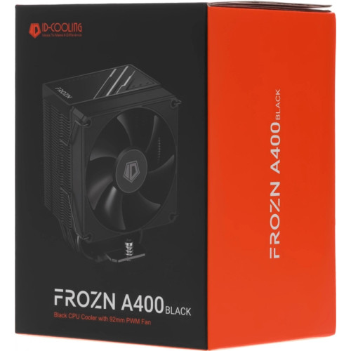 Кулер ID-Cooling Frozn A400 Soc-AM5/AM4/1200/1700/1851 черный 4-pin 25.8dB Al+Cu 180W 580gr Ret (FROZN A400 BLACK) [FROZN A400 BLACK]