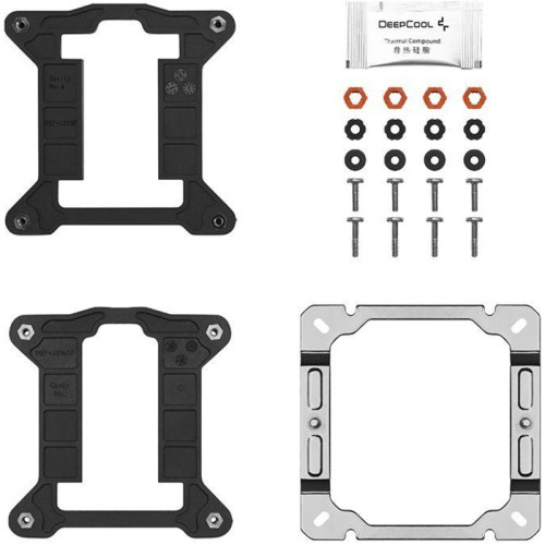 Кулер Deepcool AG400 LED RGB Soc-AM5/AM4/1200/1700/1851 черный 4-pin 18-32dB Al+Cu 220W 614gr Ret (R-AG400-BKLNMC-G-1) [R-AG400-BKLNMC-G-1]