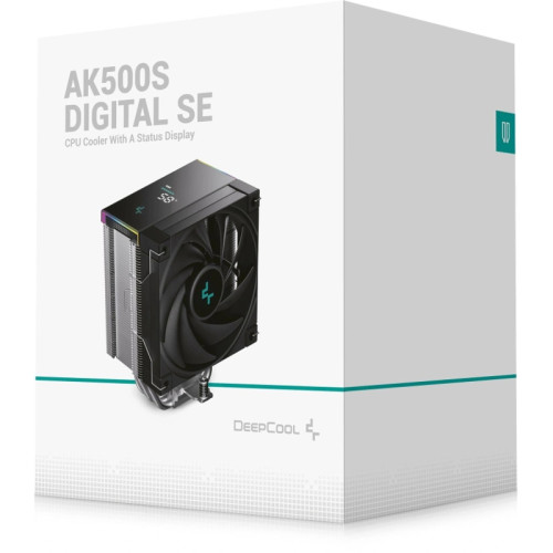 Устройство охлаждения(кулер) Deepcool AK500S Digital SE Soc-AM5/AM4/1200/1700/1851 черный 4-pin 28dB Al+Cu LCD 240W 864gr Ret (R-AK500S-BKADMN-GJD) Устройство охлаждения(кулер) Deepcool AK500S Digital SE Soc-AM5/AM4/1200/1700/1851 черный 4-pin 28dB Al+Cu LCD 240W 864gr Ret (R-AK500S-BKADMN-GJD)