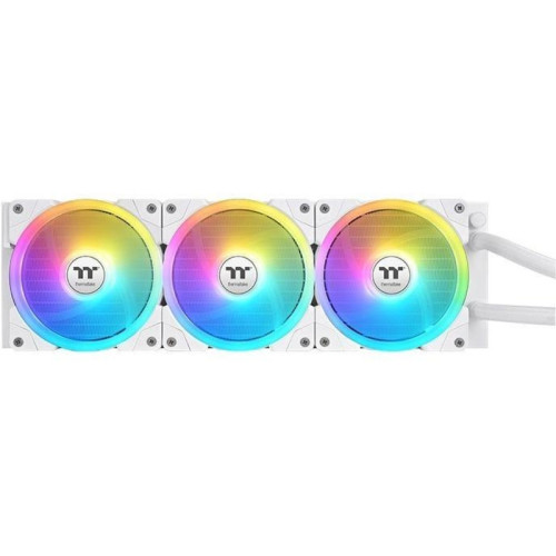 Система водяного охлаждения Thermaltake MAGFloe 420 Ultra Snow ARGB Soc-AM5/AM4/1200/1700/1851 белый 4-pin 34.5dB Al+Cu LCD Ret (CL-W452-PL14SW-A)