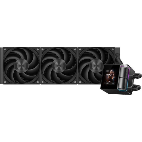 Система водяного охлаждения PcCooler DS360 Display Soc-AM5/AM4/1200/1700/1851 черный 4-pin Al LCD 310W Ret (DS360-BKNWXY-GL)