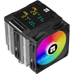 Устройство охлаждения(кулер) Thermalright Peerless Assassin 120 Digital ARGB Soc-AM5/AM4/1200/1700/1851 черный 4-pin 25.6dB Al+Cu LCD Ret (PA120-DIGITAL-BL-ARGB)