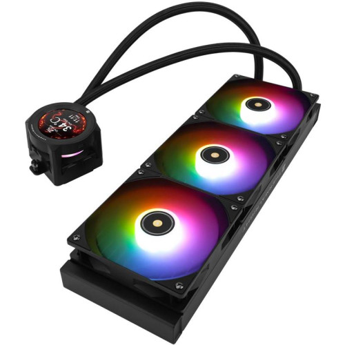 Система водяного охлаждения Thermalright Core Vision 360 ARGB Soc-AM5/AM4/1200/1700/1851 черный 4-pin 27.7dB Al LCD Ret (C-VISION-360-BL-ARGB)