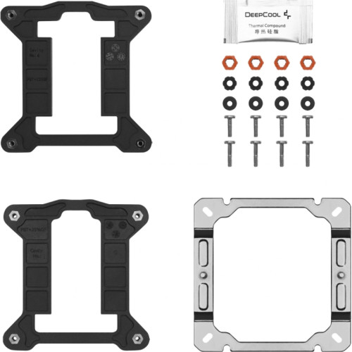 Кулер Deepcool AG400 Soc-AM5/AM4/1200/1700/1851 серебристый/черный 4-pin 18-31.6dB Al+Cu 220W 614gr Ret (R-AG400-BKNNMN-G-1) [R-AG400-BKNNMN-G-1]