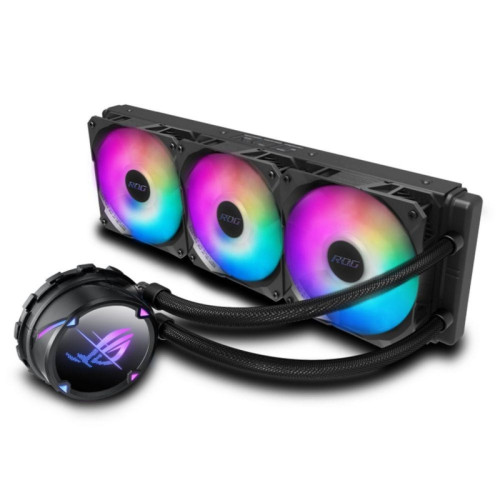 Система водяного охлаждения ASUS ROG Strix LC II 360 ARGB Soc-AM4/1151/1200/2066/1700 черный 4-pin 37.6dB Al Ret (90RC00F1-M0UAY4) [90RC00F1-M0UAY4]