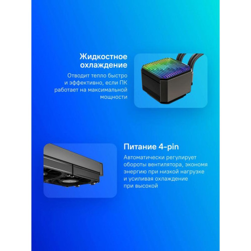 Система водяного охлаждения ID-Cooling DX240 Max Soc-AM5/AM4/1200/1700/1851 черный 4-pin 32.5dB Al+Cu 300W Ret [DX240 MAX]