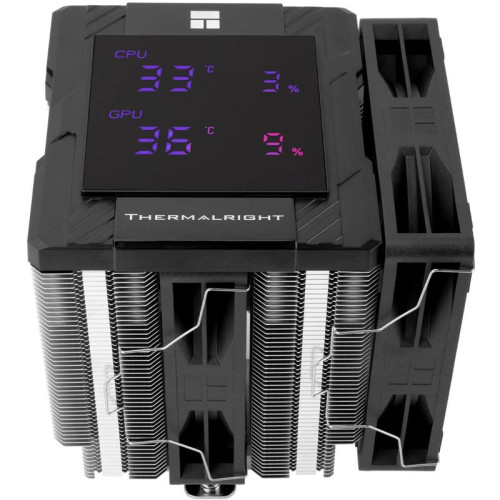 Устройство охлаждения(кулер) Thermalright Peerless Assassin 120 Digital Soc-AM5/AM4/1200/1700/1851 черный 4-pin 25.6dB Al+Cu LCD Ret (PA120-DIGITAL-BL)