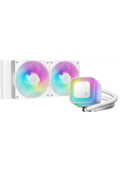 Система водяного охлаждения Deepcool LE240 V2 Soc-AM5/AM4/1200/1700/1851 белый 4-pin 28.2-31.6dB Al 220W 1359gr Ret (R-LE240-WHAMMN-G-2)