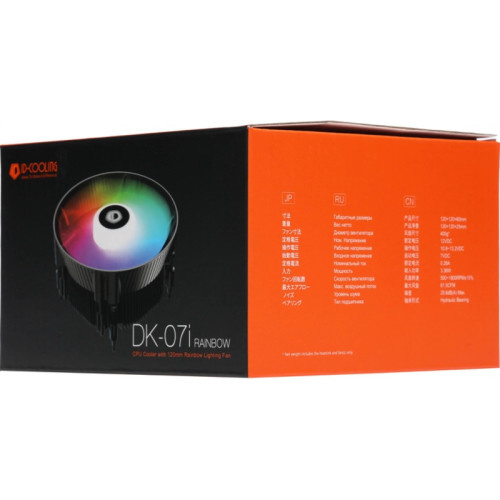 Кулер ID-Cooling DK-07i RAINBOW RGB Soc-1700/1851 черный/белый 4-pin 14-26dB Al 125W 400gr Ret [DK-07I RAINBOW]