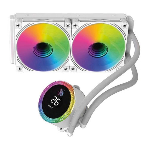 Система водяного охлаждения Bloody BD-LC240ARGB2 ARGB Soc-AM5/AM4/1200/1700/1851 белый 4-pin 22-35dB Al+Cu LCD 260W 1100gr Ret (BD-LC240ARGB2-WH)
