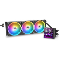 Система водяного охлаждения Thermaltake MAGFloe 360 Ultra ARGB Soc-AM5/AM4/1200/1700/1851 черный 4-pin 30.6dB Al+Cu LCD Ret (CL-W432-PL12SW-A)