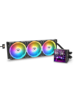 Система водяного охлаждения Thermaltake MAGFloe 360 Ultra ARGB Soc-AM5/AM4/1200/1700/1851 черный 4-pin 30.6dB Al+Cu LCD Ret (CL-W432-PL12SW-A)