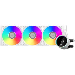 Система водяного охлаждения PcCooler DA360 Pro Digital WH ARGB Soc-AM5/AM4/1200/1700/1851 белый 4-pin Al LCD 300W Ret (DA360PRO-WHAWXL-GL)