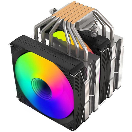 Кулер GMNG GG-CPC250-ARGB1 ARGB 120x120x25mm Soc-AM5/AM4/1151/1200/2066/1700 черный 4-pin 22-32dB Al+Cu 250W 945gr Ret (GG-CPC250-ARGB1-BK) [GG-CPC250-ARGB1-BK]
