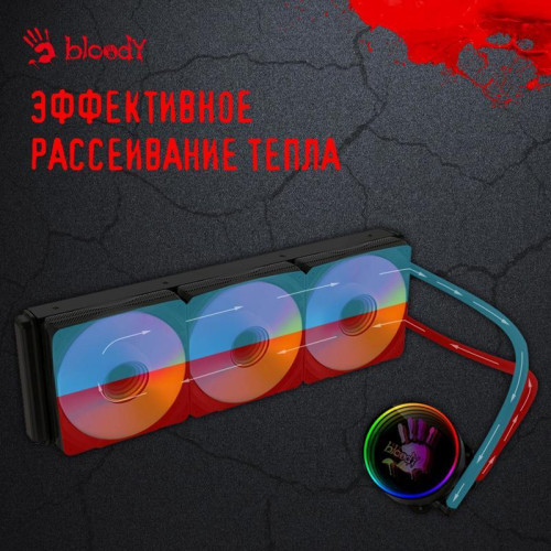 Система водяного охлаждения Bloody BD-LC360ARGB1 ARGB Soc-AM5/AM4/1151/1200/2066/1700 черный 4-pin 22-35dB Al+Cu 300W 1500gr Ret (BD-LC360ARGB1-BK) [BD-LC360ARGB1-BK]