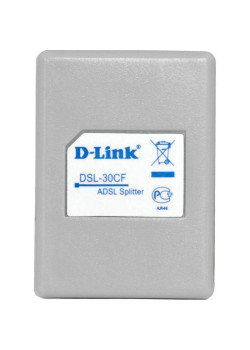 Сплиттер DialUp D-Link DSL-30CF/RS RJ-11 Annex A/L/M внешний белый