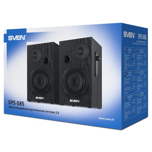 SVEN SPS-585, черный, акустическая система 2.0 (мощность 2x10 Вт (RMS))