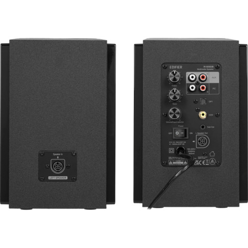 Акустическая система/ Колонки EDIFIER R1850DB Чёрный 70 Вт. Частотный диапазон: 60Гц-20кГц. Bluetooth 5.1. В комплекте: пульт ДУ, кабель 3.5.мм-RCA, кабель RCA-RCA, оптический аудио кабель, колоночный кабель