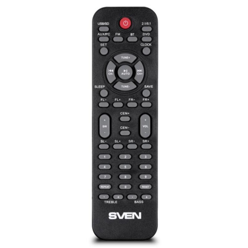 АС SVEN HT-201, черный, акустическая система 5.1 (80 Вт, Bluetooth, пульт, дисплей, FM, USB, SD)