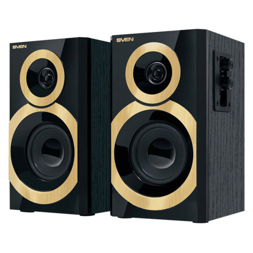 SVEN SPS-619 GOLD, чёрный, акустическая система 2.0, мощность 2х10 Вт(RMS) SVEN SPS-619 GOLD, чёрный, акустическая система 2.0, мощность 2х10 Вт(RMS)