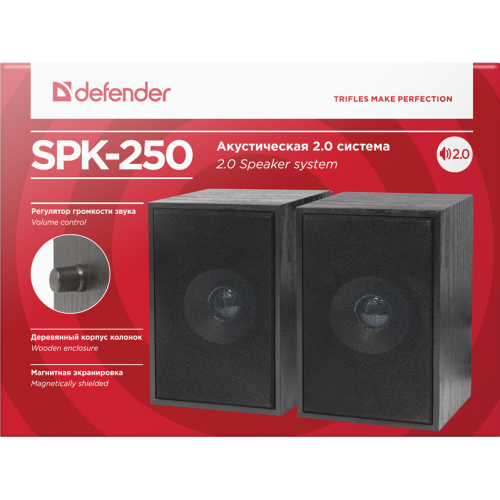Defender Акустическая 2.0 система SPK 250 8 Вт, питание от сети 220 Defender Акустическая 2.0 система SPK 250 8 Вт, питание от сети 220