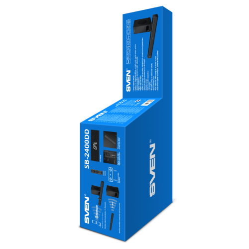 Саундбар SVEN SB-2400DD, черный (400Вт, DD, BT, HDMI, ПДУ, Optical, USB, дисплей, беспроводной сабвуфер)