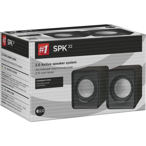 Defender#1 Акустическая 2.0 система SPK 22 черный, 4 Вт, питание от USB Defender#1 Акустическая 2.0 система SPK 22 черный, 4 Вт, питание от USB