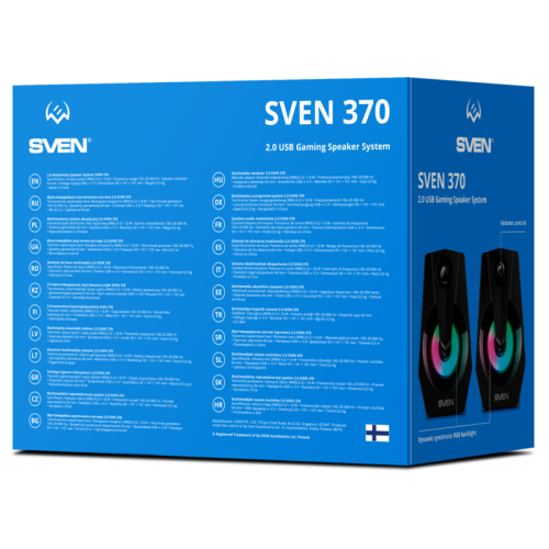 Колонки АС SVEN 370, черный (6 Вт, питание USB, подсветка)
