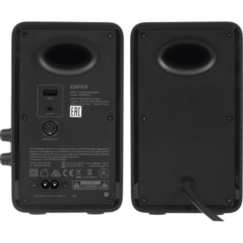 Акустическая система/ Колонки EDIFIER QR30 Чёрный 30 Вт. Bluetooth: 5.4. Частотный диапазон: 65 Гц-20кГц. Входы: USB-A, AUX. Функция воспроизведения аудио файлов с флеш-носителей отсутствует. В комплекте: зарядный кабель, USB-A - USB-A аудио кабель