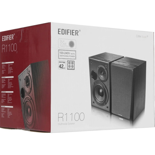 Акустическая система/ Колонки EDIFIER R1100 Чёрный 21Вт+21Вт. Частотная характеристика: 65Гц-20кГц. Входы: ПК/AUX. кабель 3.5-RCA; кабель 2RCA-2RCA