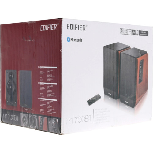 Акустическая система/ Колонки EDIFIER R1700BT Чёрный 66 Вт. Частотная характеристика: 60 Гц-20кГц. Bluetooth 5.1. В комплекте: пульт ДУ, кабель 3.5мм-RCA, кабель RCA-RCA, колоночный кабель