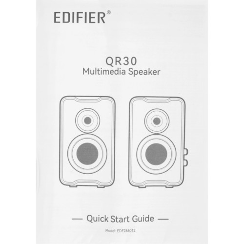 Акустическая система/ Колонки EDIFIER QR30 Чёрный 30 Вт. Bluetooth: 5.4. Частотный диапазон: 65 Гц-20кГц. Входы: USB-A, AUX. Функция воспроизведения аудио файлов с флеш-носителей отсутствует. В комплекте: зарядный кабель, USB-A - USB-A аудио кабель
