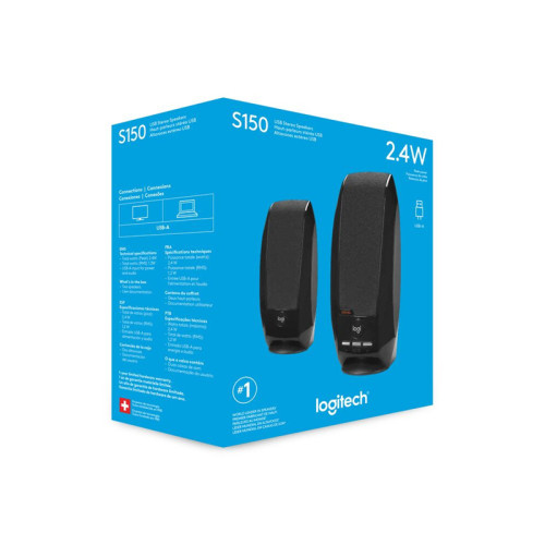 Колонки/ Speaker System 2.0 Logitech S150,90-20000Hz, USB2.0, Black, OEM