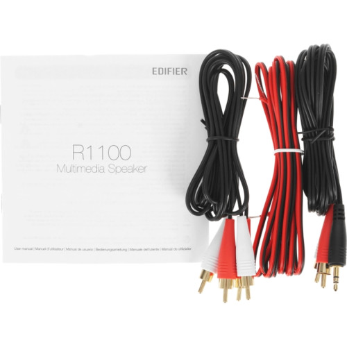Акустическая система/ Колонки EDIFIER R1100 Чёрный 21Вт+21Вт. Частотная характеристика: 65Гц-20кГц. Входы: ПК/AUX. кабель 3.5-RCA; кабель 2RCA-2RCA