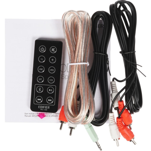 Акустическая система/ Колонки EDIFIER R1280DB Чёрный 21 Вт + 21 Вт. Частотная характеристика: 55 Гц-20кГц Выходы: оптический, коаксиальный, линейный 2 шт., Bluetooth. Пульт ДУ, колоночный кабель, аудиокабель RCA-RCA, аудиокабель 3.5 мм- RCA, волоконно-опт