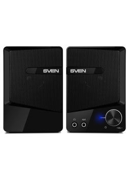 SVEN 248, чёрный, USB, акустическая система 2.0, мощность 2x3 Вт(RMS)