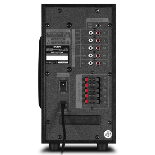 АС SVEN HT-201, черный, акустическая система 5.1 (80 Вт, Bluetooth, пульт, дисплей, FM, USB, SD)