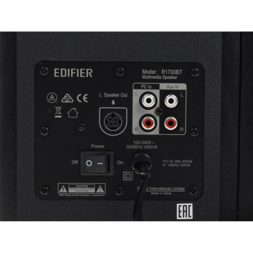 Акустическая система/ Колонки EDIFIER R1700BT Чёрный 66 Вт. Частотная характеристика: 60 Гц-20кГц. Bluetooth 5.1. В комплекте: пульт ДУ, кабель 3.5мм-RCA, кабель RCA-RCA, колоночный кабель